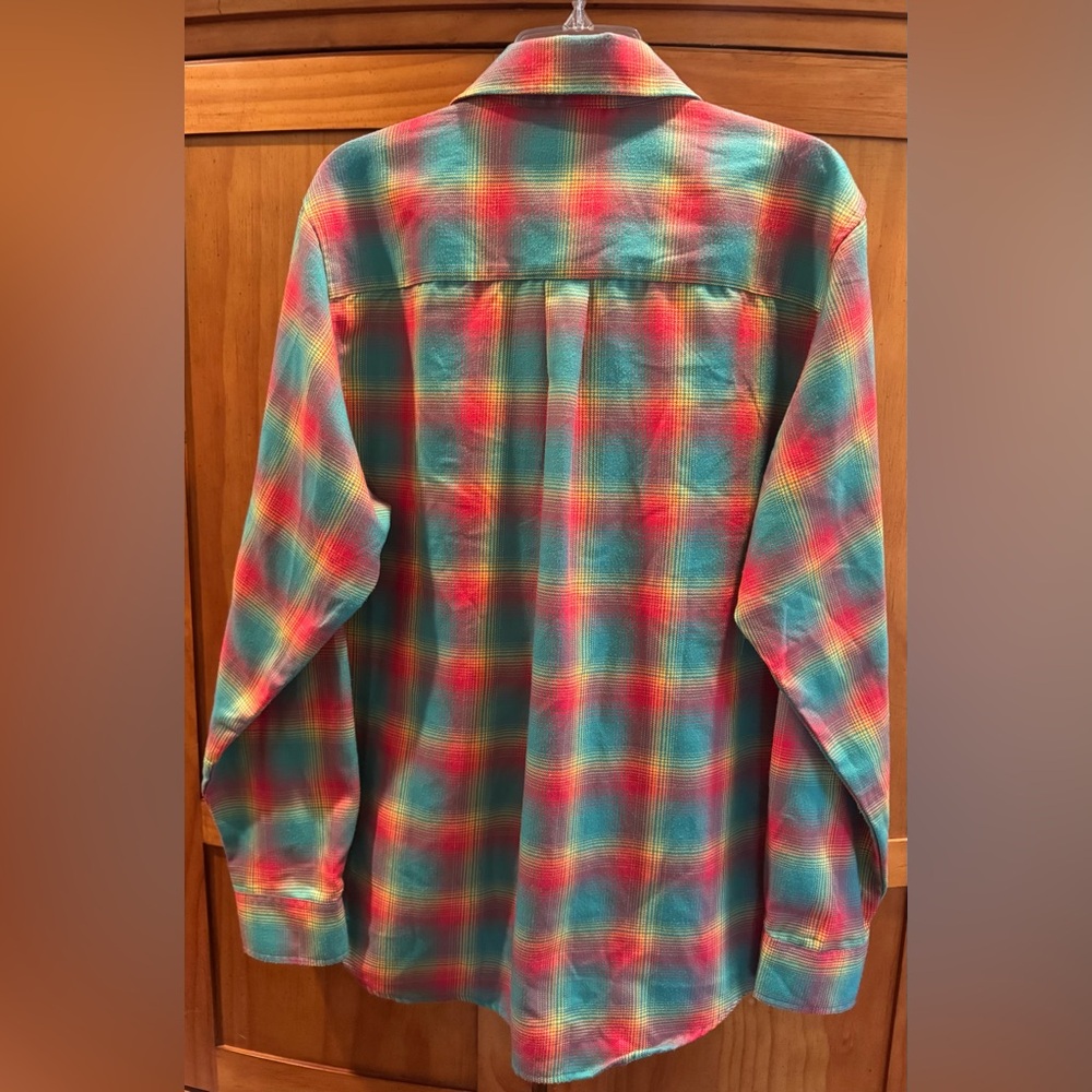 DIXXON Mens The Samson Right Near Da Beach Long Sleeve Button Down Flannel Shirt - Picture 6 of 15